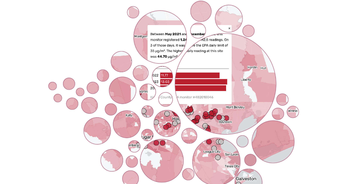 a map only visible through several circles