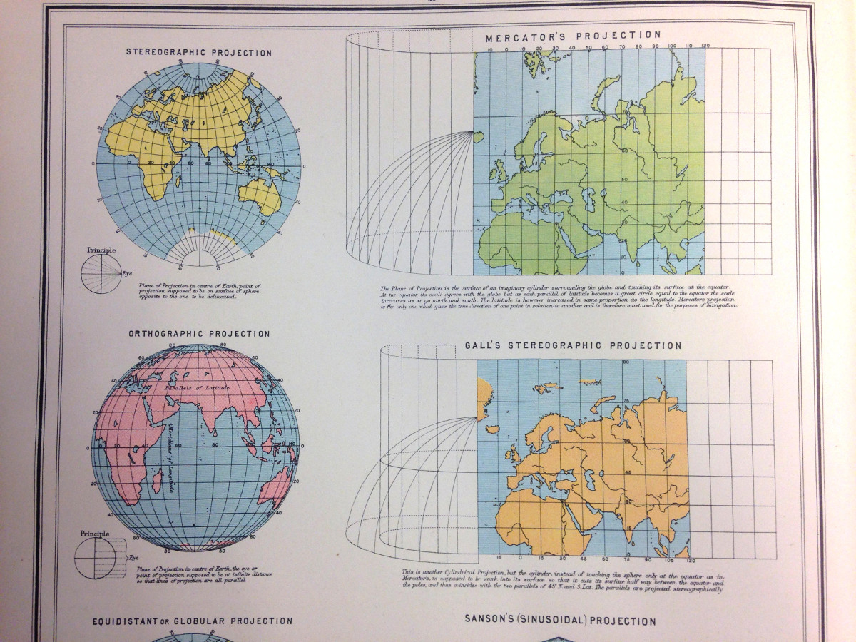 mercator map projection, old